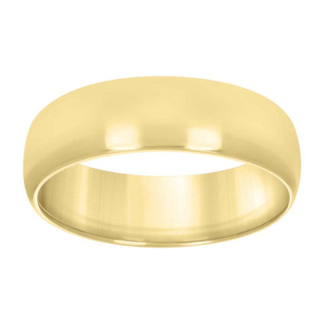925 Silver Comfort Fit Band 8mm S5-S14 Yellow Plat