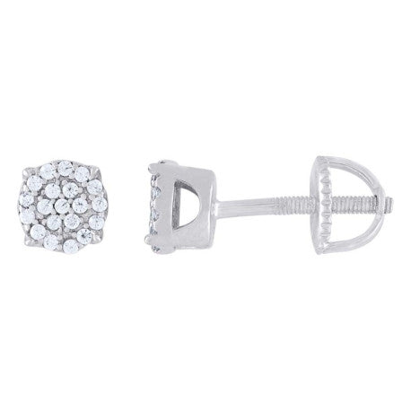 925 Silver Earrings With Moissanite Ctw 0.28