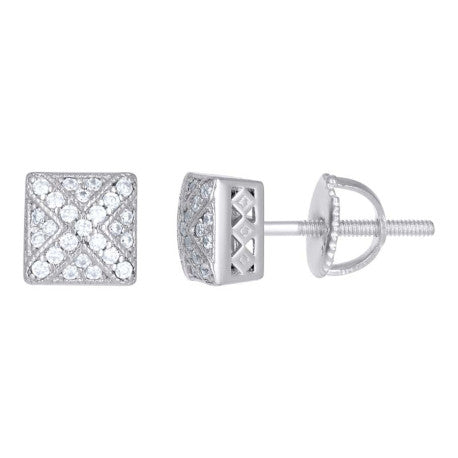 925 Silver Earrings With Moissanite Ctw 0.21