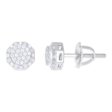 925 Silver Earrings With Moissanite Ctw 0.22