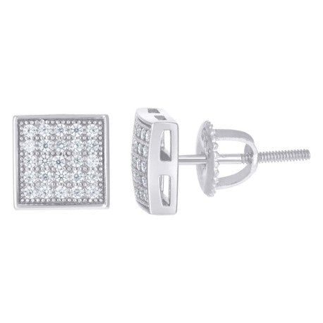 925 Sterling Silver 0.43Ctw Moissanite Earrings