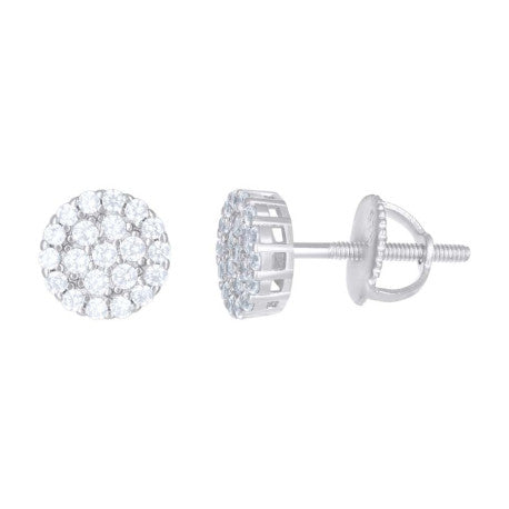 925 Silver Earrings With Moissanite Ctw 0.53