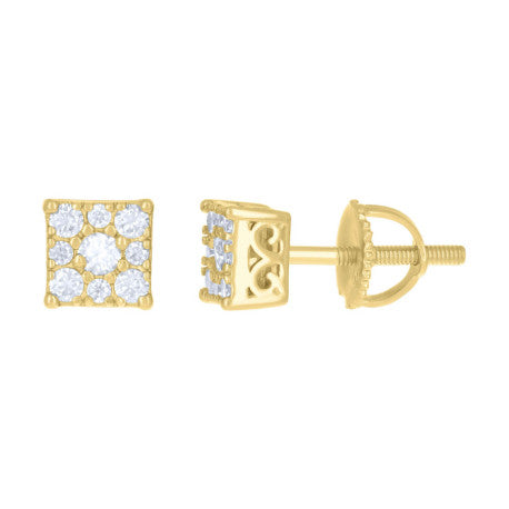 925 Silver Earrings With Moissanite Ctw 0.33