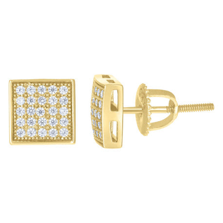 925 Sterling Silver 0.43Ctw Moissanite Earrings