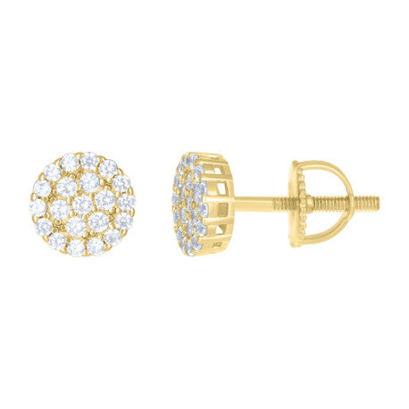 925 Silver Earrings With Moissanite Ctw 0.53