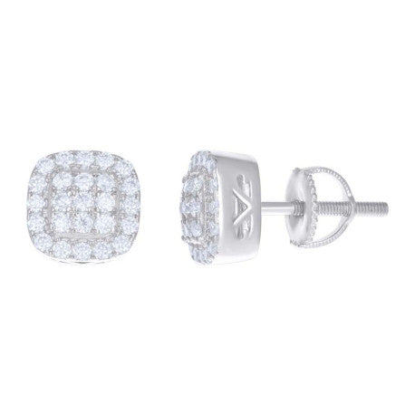 925 Silver Earrings With Moissanite Ctw 0.94