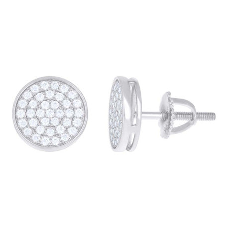 925 Silver Earrings With Moissanite Ctw 0.64