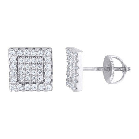 925 Silver Earrings With Moissanite Ctw 0.53