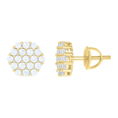 925 Sterling Silver 0.76Ctw Moissanite Earrings