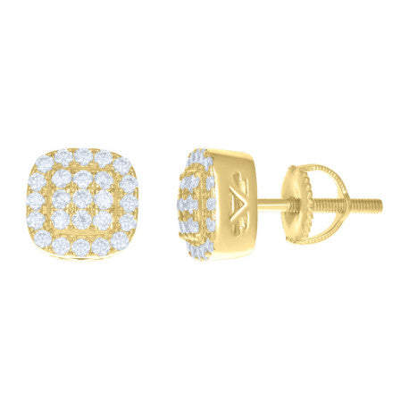 925 Silver Earrings With Moissanite Ctw 0.94