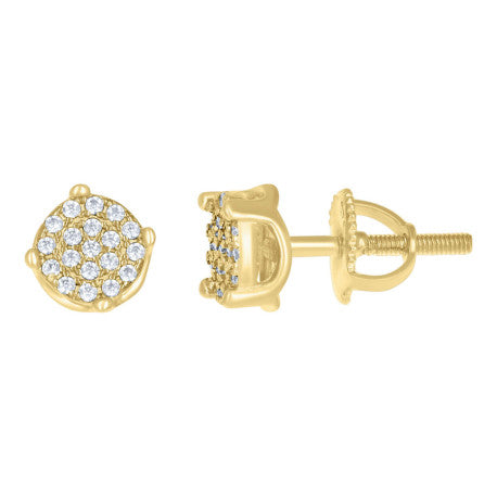 925 Silver Earrings With Moissanite Stones Ctw 0.2