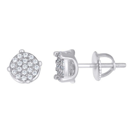 925 Silver Earrings With Moissanite Stones Ctw 0.2