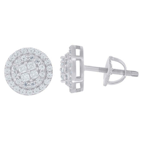 925 Sterling Silver Earrings 0.73 Ctw Moissanite