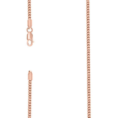 925 Sterling Silver Hollow Franco Chain Rose 070 2.5mm