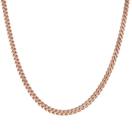 925 Sterling Silver Hollow Franco Chain Rose 080 2.7mm