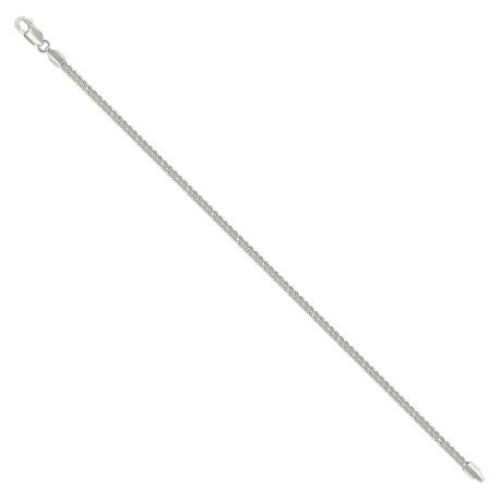 925 Sterling Silver Hollow Franco Chain Silver 070 2.5mm