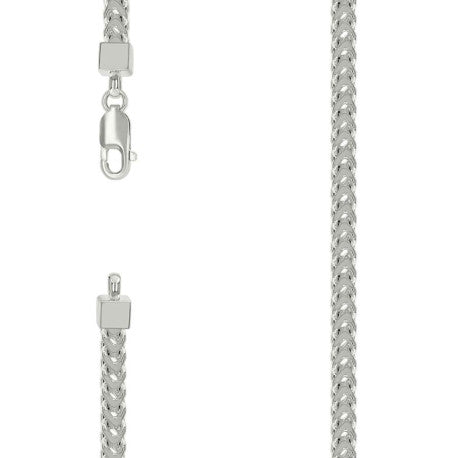 925 Sterling Silver Hollow Franco Chain Silver 120 4.2mm