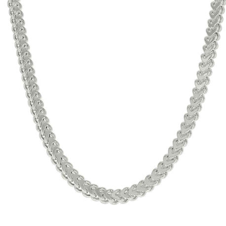 925 Sterling Silver Hollow Franco Chain Silver 120 4.2mm