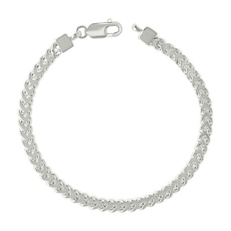 925 Sterling Silver Hollow Franco Chain Silver 120 4.2mm