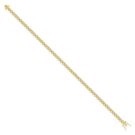 925 Sterling Silver Hollow Miami Cuban Chain Yellow 120 4.1mm