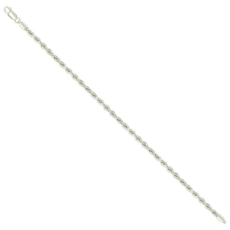 925 Sterling Silver Hollow Rope Chain Silver 070 3.5mm