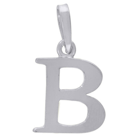 925-Silver Initial "B" Pendant