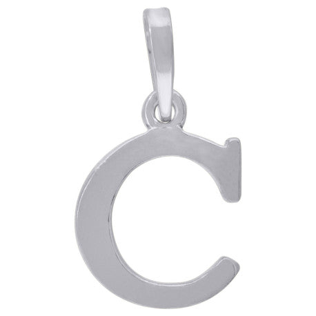 925-Silver Initial "C" Pendant