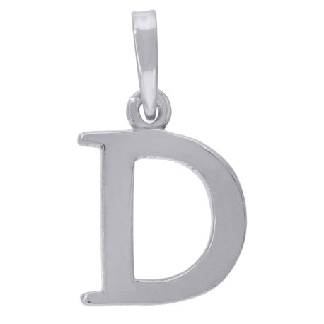 925-Silver Initial "D" Pendant