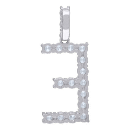 925-Silver Initial "E" Pendant