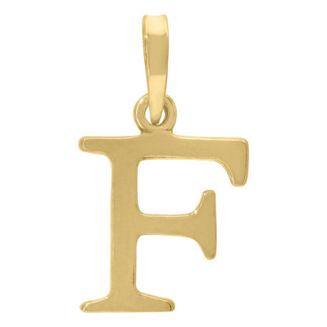 925-Silver Initial "F" Pendant
