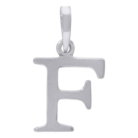 925-Silver Initial "F" Pendant