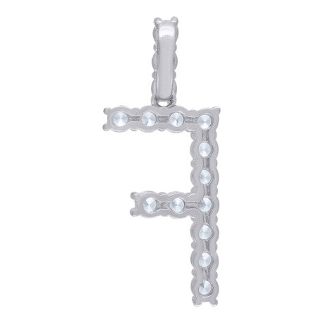 925-Silver Initial "F" Pendant