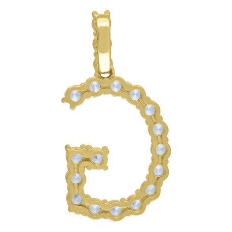 925-Silver Initial "G" Pendant