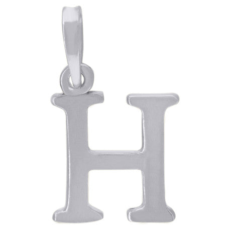 925-Silver Initial "H" Pendant
