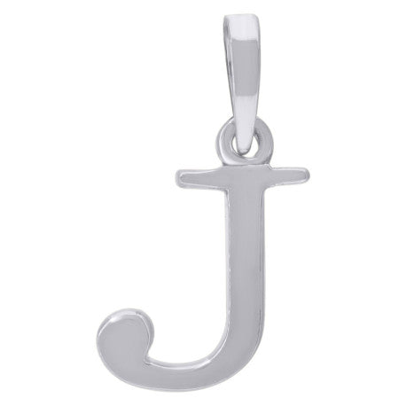 925-Silver Initial "J" Pendant