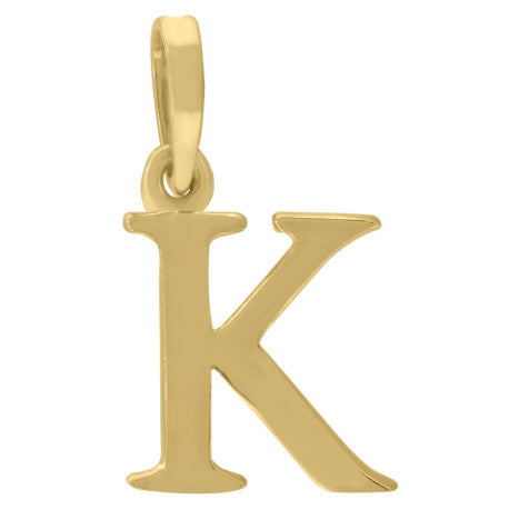 925-Silver Initial "K" Pendant