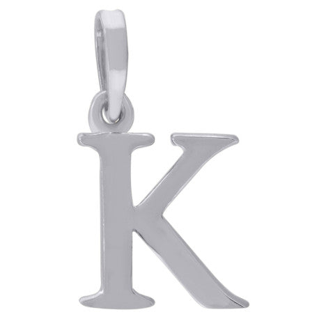 925-Silver Initial "K" Pendant