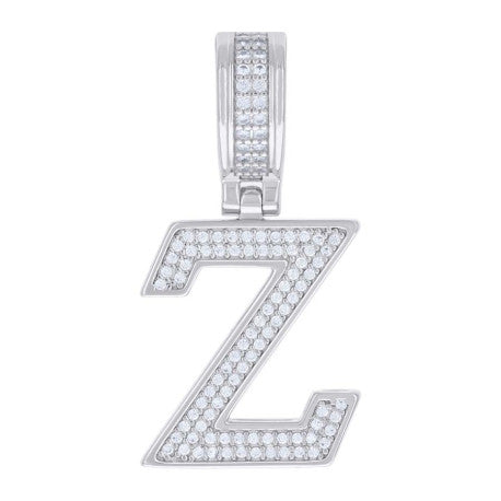 925 Silver Initial Letter "Z" Pendant Moissanite C