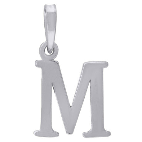925-Silver Initial "M" Pendant