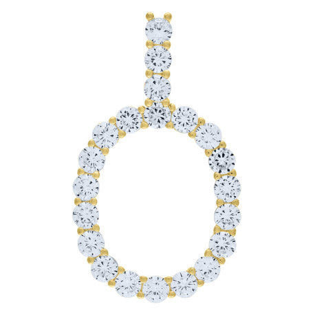 925-Silver Initial "O" Pendant
