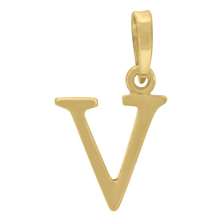 925-Silver Initial "V" Pendant