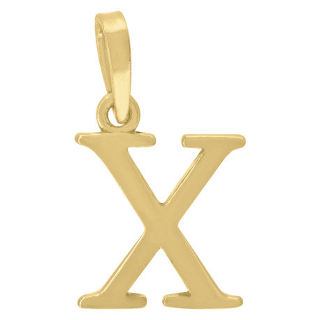 925-Silver Initial "X" Pendant