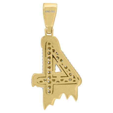 925-Silver Pendant "4" Number