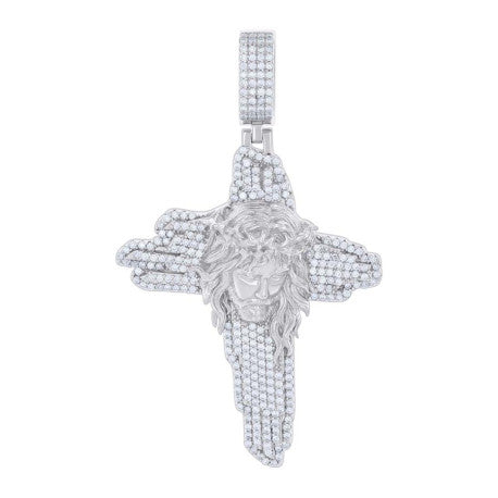 925 Silver Pendant 45mm Moissanite Ct R:1.41
