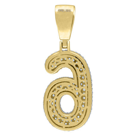 925-Silver Pendant Number "6"