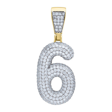 925-Silver Pendant Number "6"