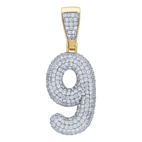 925-Silver Pendant Number "9"