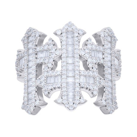 925 Silver Ring S9-S12 Moissanite Ct R:1.31 , B:1