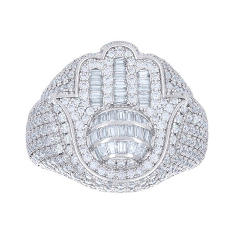 925 Silver Ring S9-S12 Moissanite Ct R:3.36 , B:1