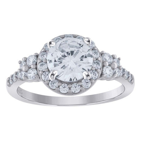 925 Sterling Silver 1.84Ctw Moissanite Ring S6-S9